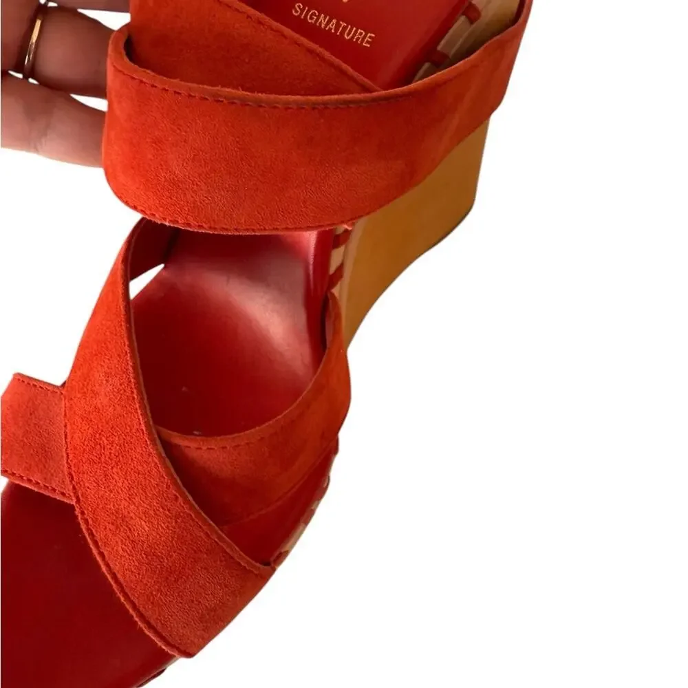 Vero Cuoio Red Wedge Sandals